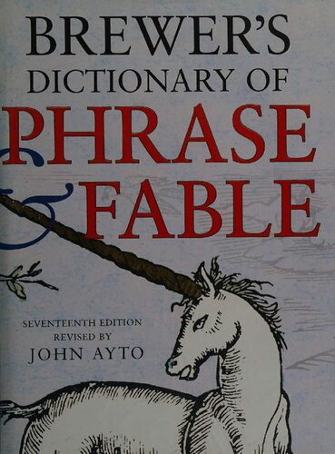 Brewer's Dictionary of Phrase & Fable (Properyly Bookmarked)