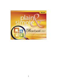 Microsoft® Office Excel® 2007 Plain & Simple