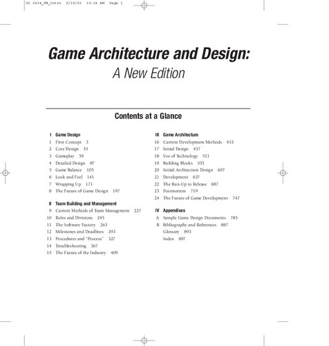 Game Architecture and Design: A New Edition