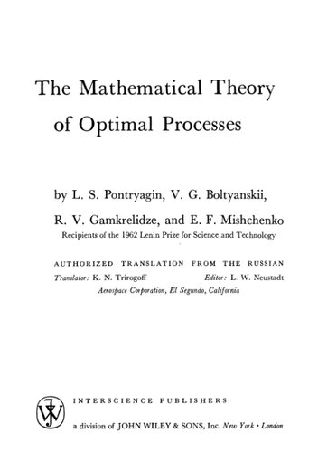 Selected works. Vol. 4 The mathematical theory of optimal processes