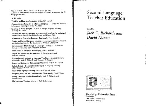 Second Language Teacher Education