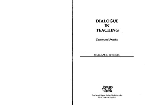 Dialogue in teaching