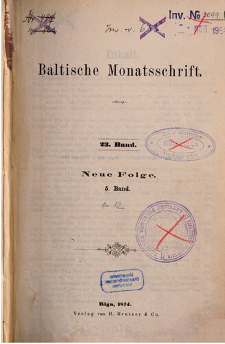 Baltische Monatsschrift