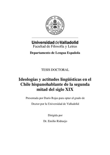 Ideologías y actitudes lingüísticas en el Chile hispanohablante de la segunda mitad del siglo XIX