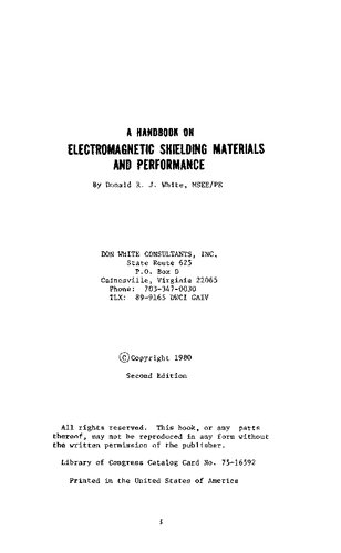 A Handbook on Electromagnetic Shielding Materials and Performance