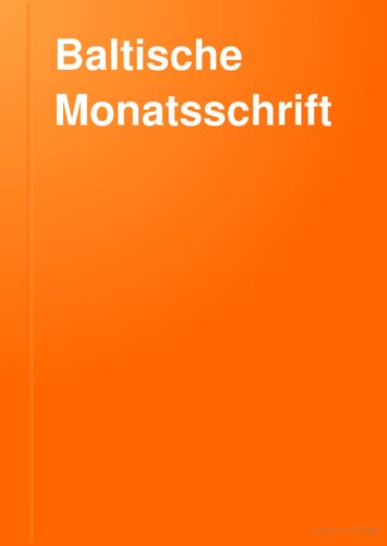 Baltische Monatsschrift