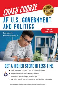 AP® U.S. Government & Politics Crash Course, For the 2020 Exam, Book + Online