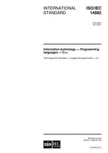 ISO-IEC 14882-2011 Information technology — Programming languages — C++