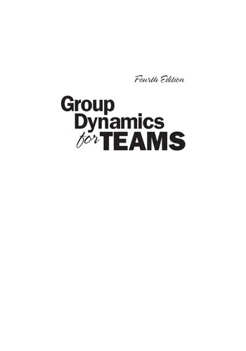 Group Dynamics for Teams