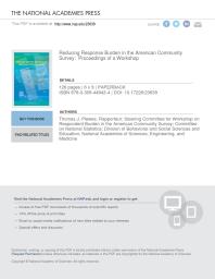Reducing Response Burden in the American Community Survey: Proceedings of a Workshop
