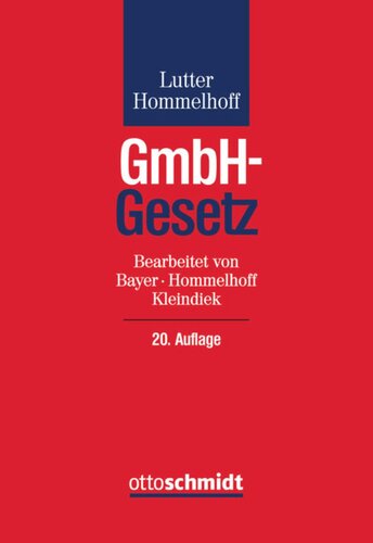 GmbH-Gesetz: Kommentar