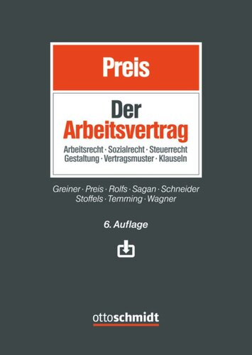 Der Arbeitsvertrag: Handbuch der Vertragsgestaltung