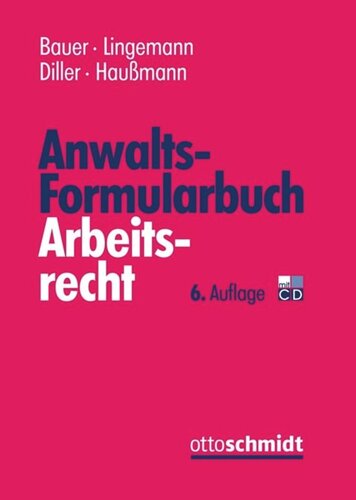 Anwalts-Formularbuch Arbeitsrecht