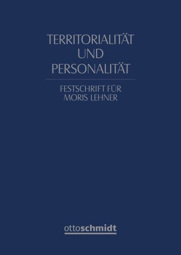 Territorialität und Personalität: Festschrift für Moris Lehner