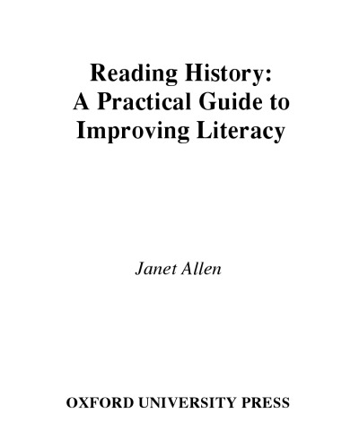 Reading History: A Practical Guide to Improving Literacy