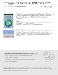 Facilitating Health Communication with Immigrant, Refugee, and Migrant Populations Through the Use of Health Literacy and Community Engagement Strategies: Proceedings of a Workshop