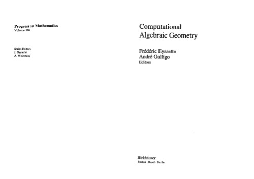 Computational Algebraic Geometry