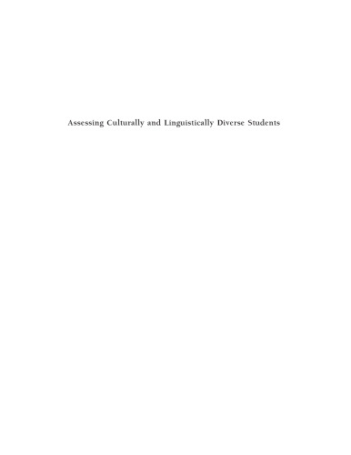 Assessing Culturally and Linguistically Diverse Students: A Practical Guide