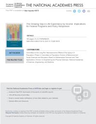 The Growing Gap in Life Expectancy by Income: Implications for Federal Programs and Policy Responses