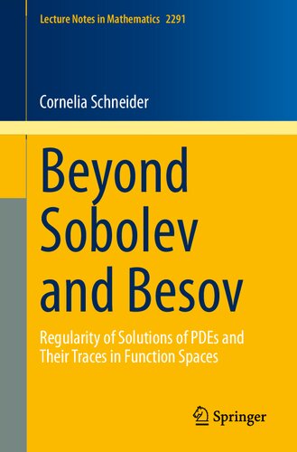 Beyond Sobolev and Besov: Regularity of Solutions of PDEs and Their Traces in Function Spaces (Lecture Notes in Mathematics)