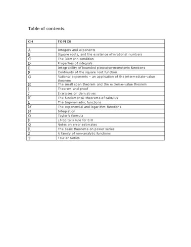 Calculus With Theory: Lecture Notes