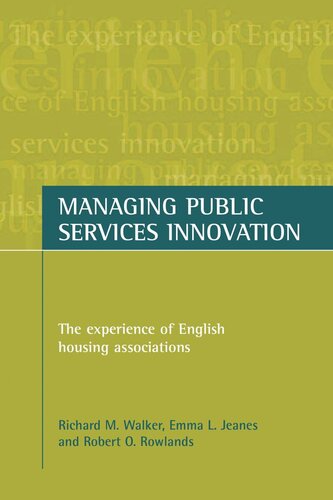 Managing public services innovation: The experience of English housing associations