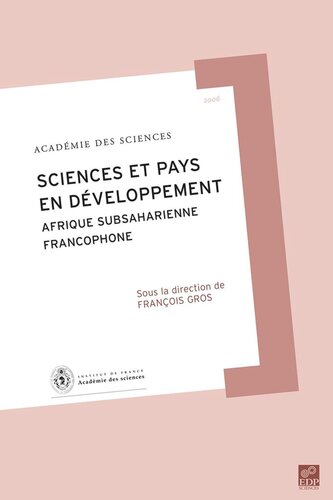 Sciences et pays en développement: Afrique subsaharienne francophone