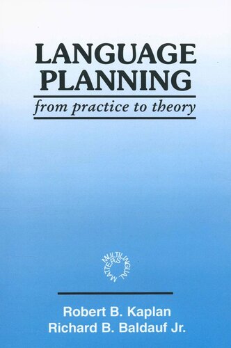 Language Planning: From Practice to Theory