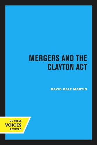 Mergers and the Clayton Act