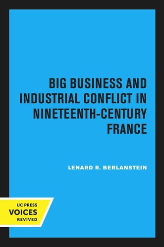 Big Business and Industrial Conflict in Nineteenth-Century France