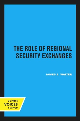 The Role of Regional Security Exchanges