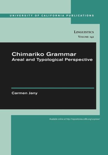 Chimariko Grammar: Areal and Typological Perspective