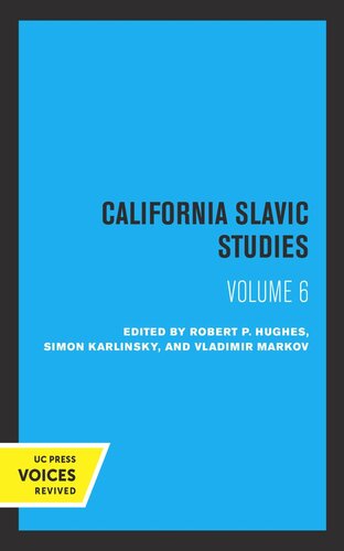 California Slavic Studies, Volume VI