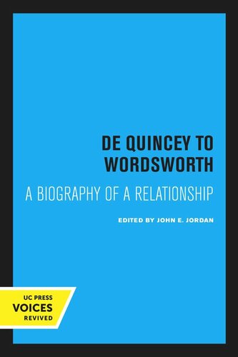 De Quincey to Wordsworth