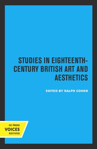 Studies in Eighteenth-Century British Art and Aesthetics