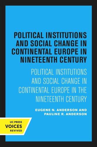 Political Institutions and Social Change in Continental Europe in Nineteenth Century