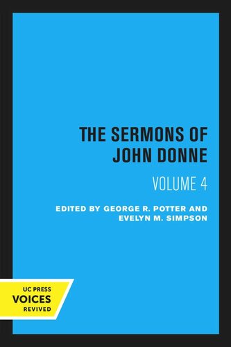 The Sermons of John Donne: Volume 4