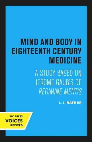 Mind and Body in Eighteenth Century Medicine