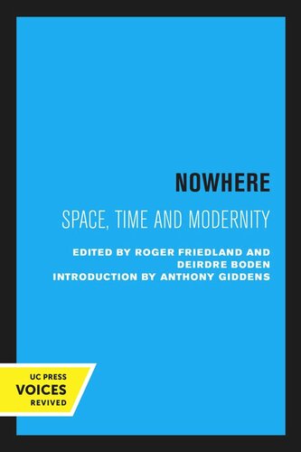 NowHere: Space, Time and Modernity