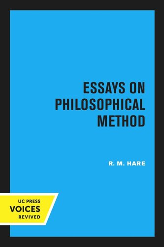 Essays on Philosophical Method