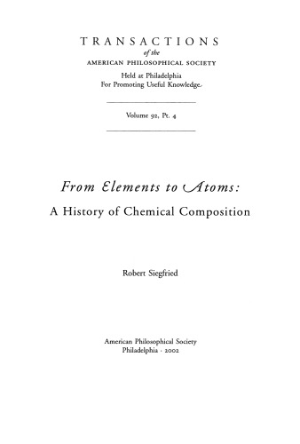 From Elements to Atoms: A History of Chemical Composition