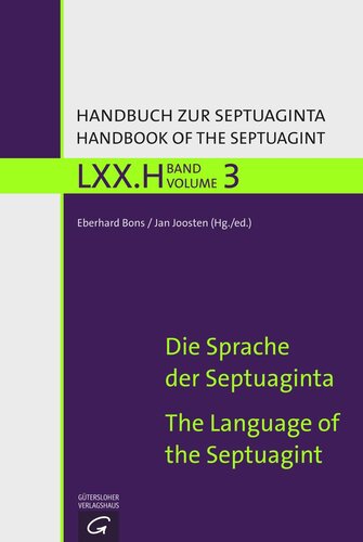 Die Sprache der Septuaginta: The Language of the Septuagint