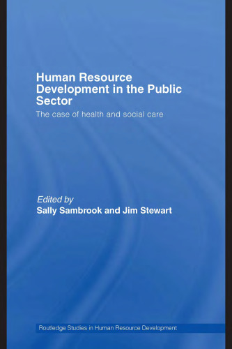 Human Resource Development in the Public Sector: The Case of Health and Social Care