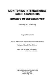 Monitoring International Labor Standards: Quality of Information: Summary of a Workshop