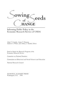 Sowing Seeds of Change: Informing Public Policy in the Economic Research Service of USDA