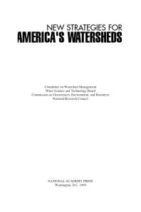 New Strategies for America's Watersheds