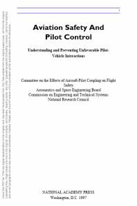 Aviation Safety and Pilot Control: Understanding and Preventing Unfavorable Pilot-Vehicle Interactions