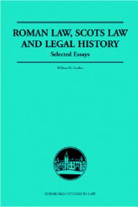 Roman Law, Scots Law and Legal History: Selected Essays