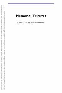 Memorial Tributes: Volume 1