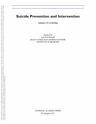 Suicide Prevention and Intervention: Summary of a Workshop